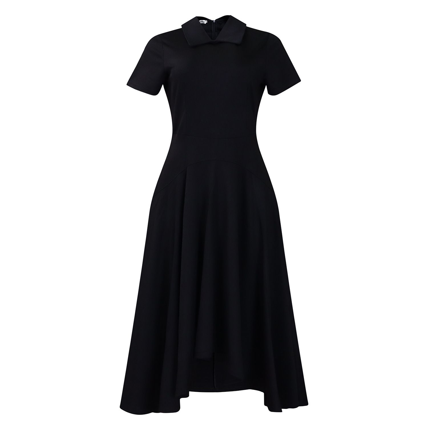 New summer 2025 style. A fashionable, elegant and charming dress with a turn-down collar, high waist and large skirt. Suitable for office commuting and banquets. A long formal dress.