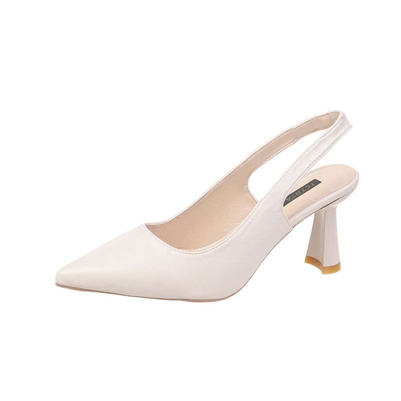 New women's shoes in summer fashion stiletto sandals with pointed closed toes and empty back shoes are suitable for office commuting.