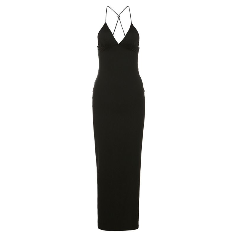 2025 Summer New Women's Dress Lightweight Fashion Trend Sleeveless Neck Strapless Slim-fit Printed Bag Hip Long Dress Party Evening Dress