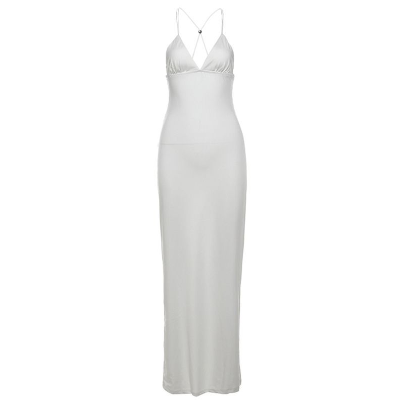 2025 Summer New Women's Dress Lightweight Fashion Trend Sleeveless Neck Strapless Slim-fit Printed Bag Hip Long Dress Party Evening Dress