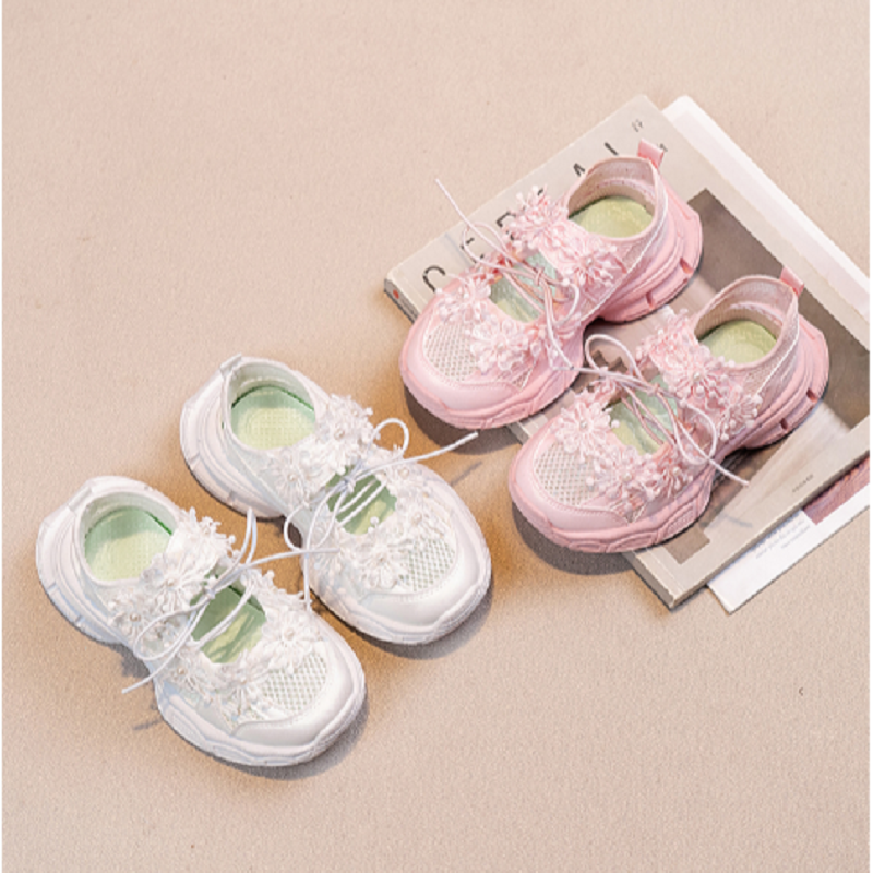 Girls' Sandals - Pink & White Color Available T45D Model 26-37