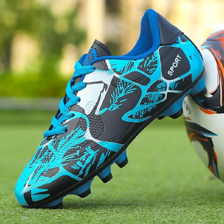 Kids and Men Professional Spike Football Boots Outdoor Non-slip Sport Shoes Light Soccer Shoes 31-43