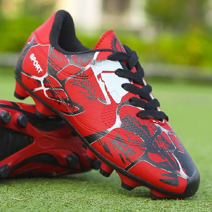 Kids and Men Professional Spike Football Boots Outdoor Non-slip Sport Shoes Light Soccer Shoes 31-43