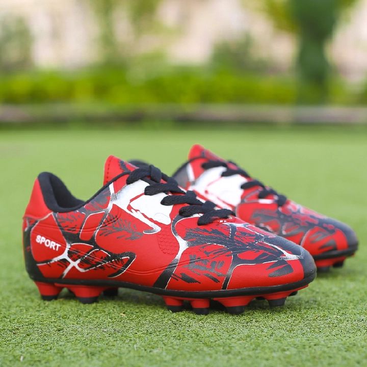 Kids and Men Professional Spike Football Boots Outdoor Non-slip Sport Shoes Light Soccer Shoes 31-43