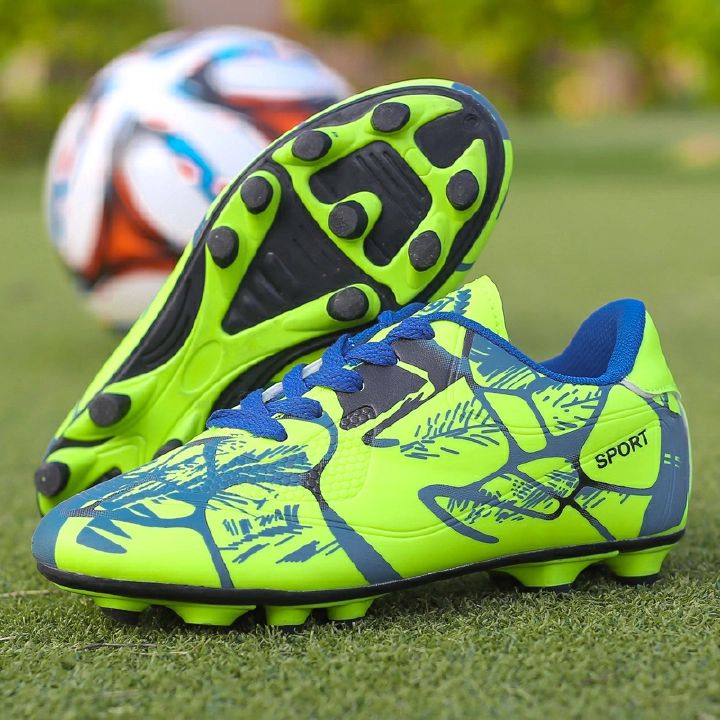 Kids and Men Professional Spike Football Boots Outdoor Non-slip Sport Shoes Light Soccer Shoes 31-43