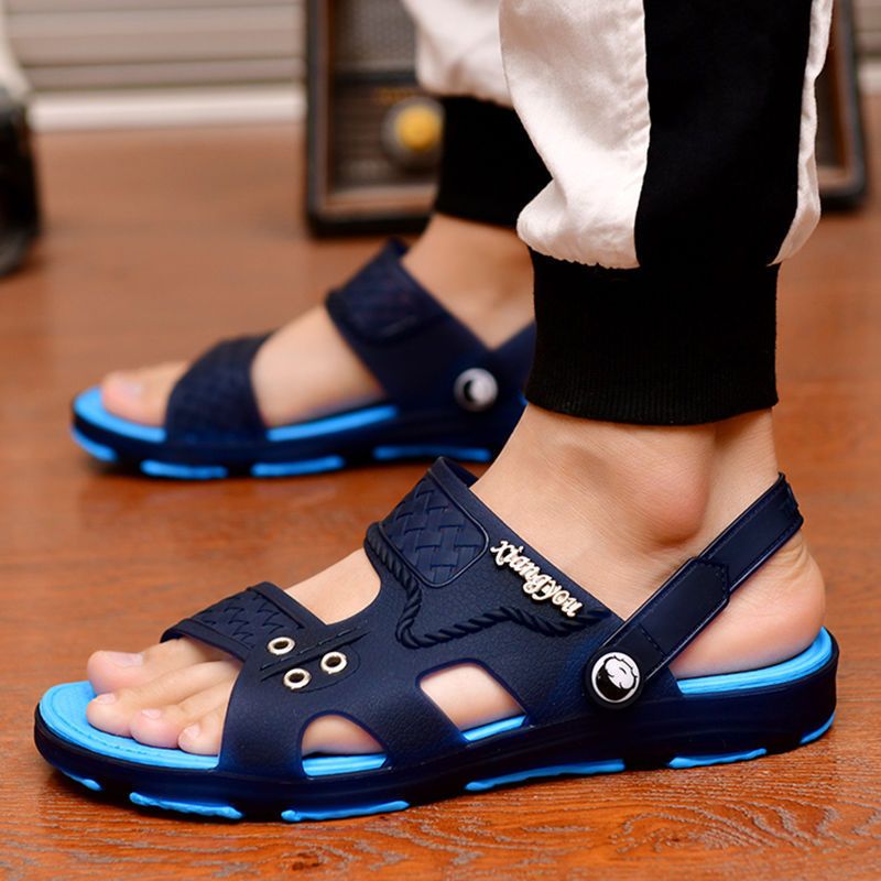 Summer Casual Shoes New Men Sandals Gladiator Sandals Open Toe Platform Outdoor Beach Sandal Rome Footwear Black 34-45