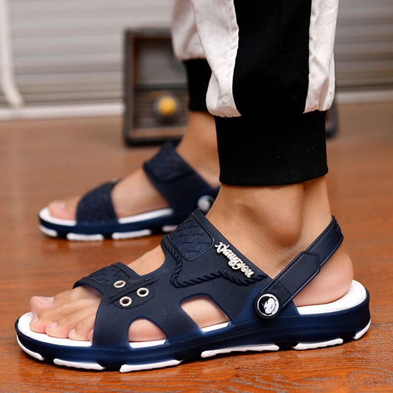 Summer Casual Shoes New Men Sandals Gladiator Sandals Open Toe Platform Outdoor Beach Sandal Rome Footwear Black 34-45