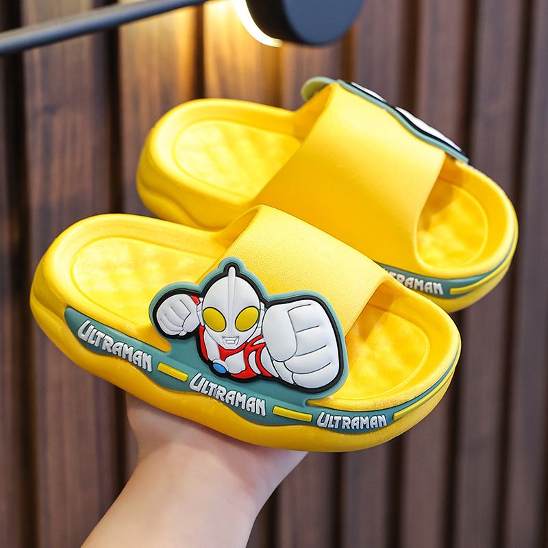 Kids Summer Slippers - Anti-Slip Ultraman Slides for Boys & Girls, Indoor Bathroom House Slippers (Parent-Child Matching)