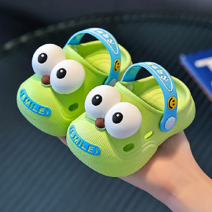 2025 New Kids Crocs-Style Sandals - Anti-Slip & Quiet Closed-Toe Sandals for Boys/Girls, Indoor & Outdoor Use (Toddler/Kids Sizes) 18-28
