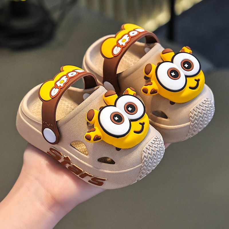 2025 New Kids Crocs-Style Sandals - Anti-Slip & Quiet Closed-Toe Sandals for Boys/Girls, Indoor & Outdoor Use (Toddler/Kids Sizes) 18-28