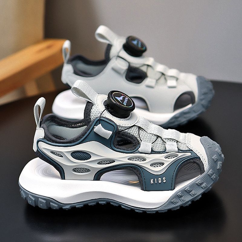 2025 New Boys' Closed-Toe Sandals - Soft Sole Anti-Slip Sports & Beach Shoes for Big Kids (Toddler/Youth Sizes) 28-38