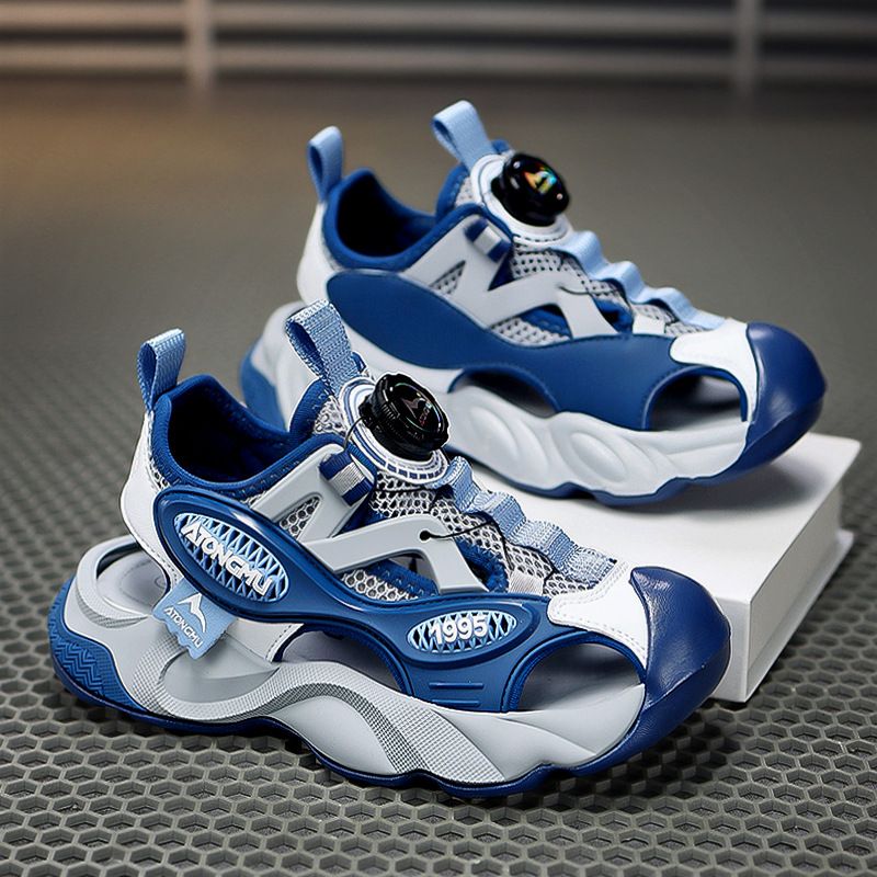 2025 New Boys' Closed-Toe Sandals - Soft Sole Anti-Slip Sports & Beach Shoes for Big Kids (Toddler/Youth Sizes) 28-38