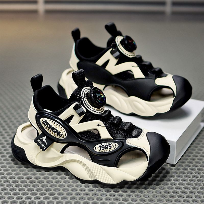 2025 New Boys' Closed-Toe Sandals - Soft Sole Anti-Slip Sports & Beach Shoes for Big Kids (Toddler/Youth Sizes) 28-38