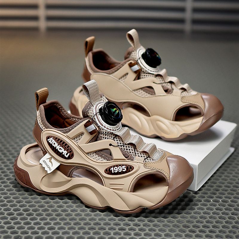 2025 New Boys' Closed-Toe Sandals - Soft Sole Anti-Slip Sports & Beach Shoes for Big Kids (Toddler/Youth Sizes) 28-38
