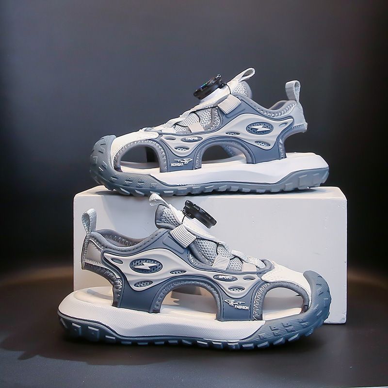 2025 New Boys' Closed-Toe Sandals - Soft Sole Anti-Slip Sports & Beach Shoes for Big Kids (Toddler/Youth Sizes) 28-38