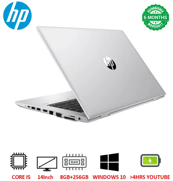 {i5+8+256+Mouse} Refurbished Hp ProBook 640 G4 Intel Core I5 - 8TH GEN 2.5GHz | 8GB RAM | 256GB SSD |14inch HD screen Display Refurbished Hp Laptop Computer | Notebook Refurbished Laptops