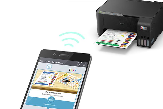 Brand New Epson EcoTank L3210 A4 Wi-Fi All-in-One Ink Tank Print, Copy, Scan wireless printer Copier and Scanner with Pinting cable