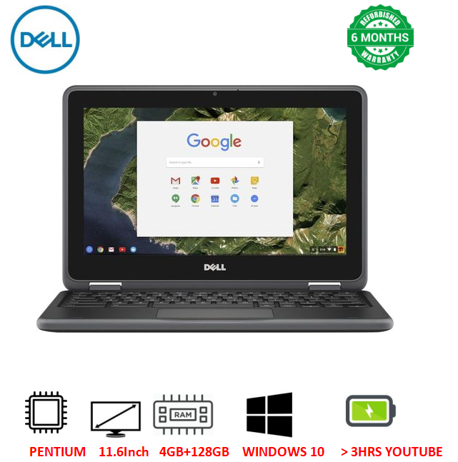 {Free mouse+ mouse pad } Refurbished Dell Latitude 3180 Intel pentium 4GB Ram 128GB SSD 11.6'' INCH Refurbished Laptop Computer Notebook with windows 10 and office installed