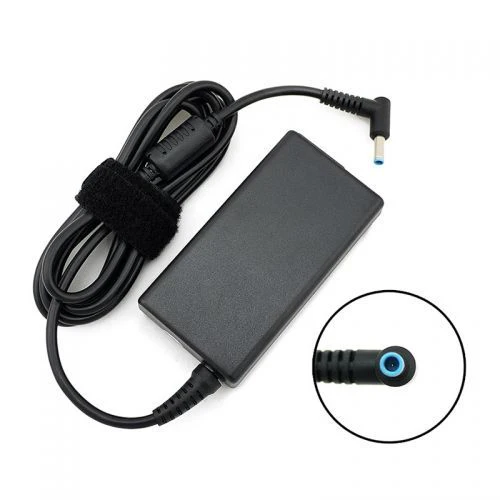 HP BLUE PIN LAPTOP CHARGER USED IN VARIOUS HP LAPTOPS INCLUDING MODELS LIKE HP PROBOOK 11 G2, 840 G3,G5,G6,G7 etc.CARRIES WITH IT AN ADAPTER OF 65W(19.5V,3.33A)AND A DISTINCTIVE 4.5mm X3.0 mm TIP.