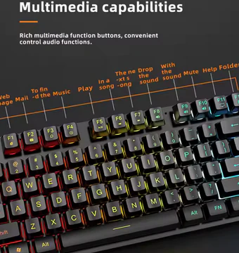 VICTORY (CT4-01) 4 in1 Luminous Gaming keyboard, Gaming mouse,Gaming Headphones and Mouse Pad set Combos Mechanical feel e-sports gaming mouse keyboard set Combo