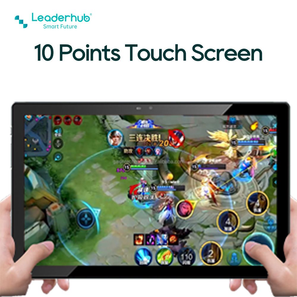 Leaderhub S18C 10.1'' 800×1280 IPS Tablet with Free Leather Case, with 6000mah Battery, 4GB+64GB Memory, Android 11 OS Support SIM/TF Card
