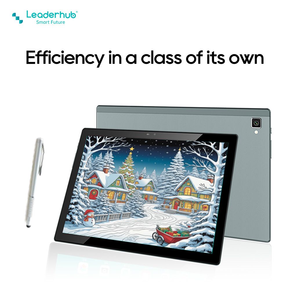 Leaderhub S18C 10.1'' 800×1280 IPS Tablet with Free Leather Case, with 6000mah Battery, 4GB+64GB Memory, Android 11 OS Support SIM/TF Card