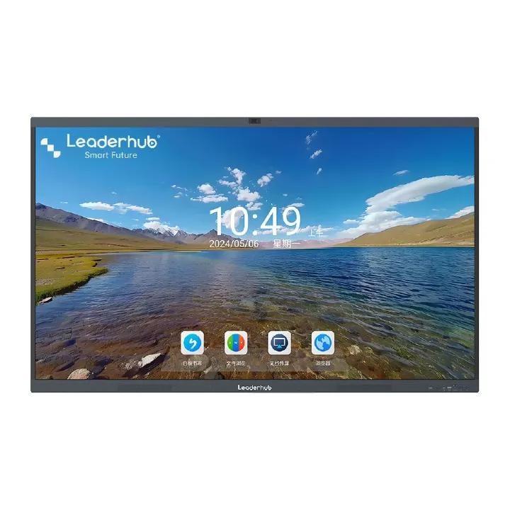 Leaderhub  75 inches L75HM Smart Board 8G DDR RAM  128G EMMC Storage Hybrid Conference Displays Interactive Flat Panel Touch Screen Digital Board For Classroom Conference ​Meeting Room SmartBoard