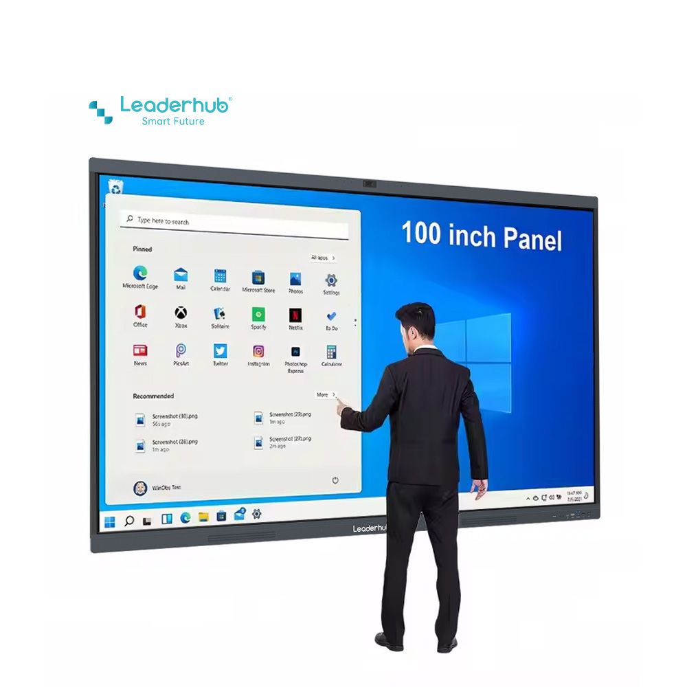 Leaderhub  75 inches L75HM Smart Board 8G DDR RAM  128G EMMC Storage Hybrid Conference Displays Interactive Flat Panel Touch Screen Digital Board For Classroom Conference ​Meeting Room SmartBoard