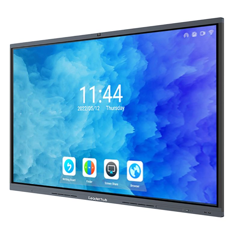 Leaderhub L75H 75'' Smart White Board Android 11.0 Interactive Flat Panel with 48MP AI Camere for Classroom Conference ​Meeting Room