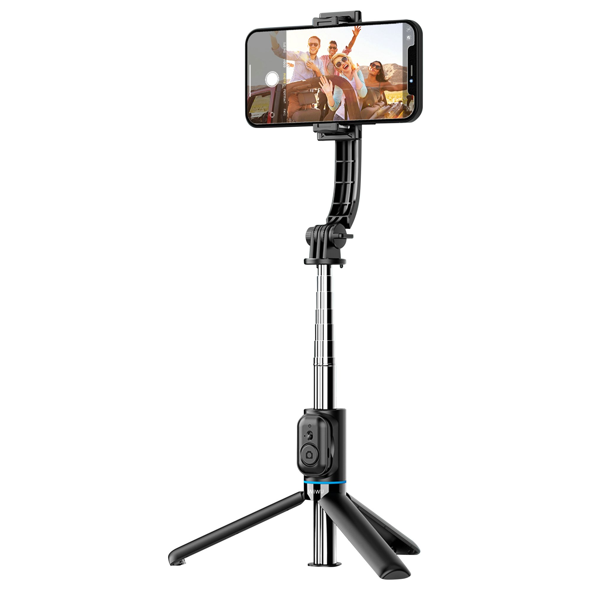 KMAX Wi-SE001 Detachable Tripod Selfie Stick phone holder 360-degree rotation, detachable remote control, 7 extension rods Bluetooth connection, suitable for iOS and Android phones Charging USB-C