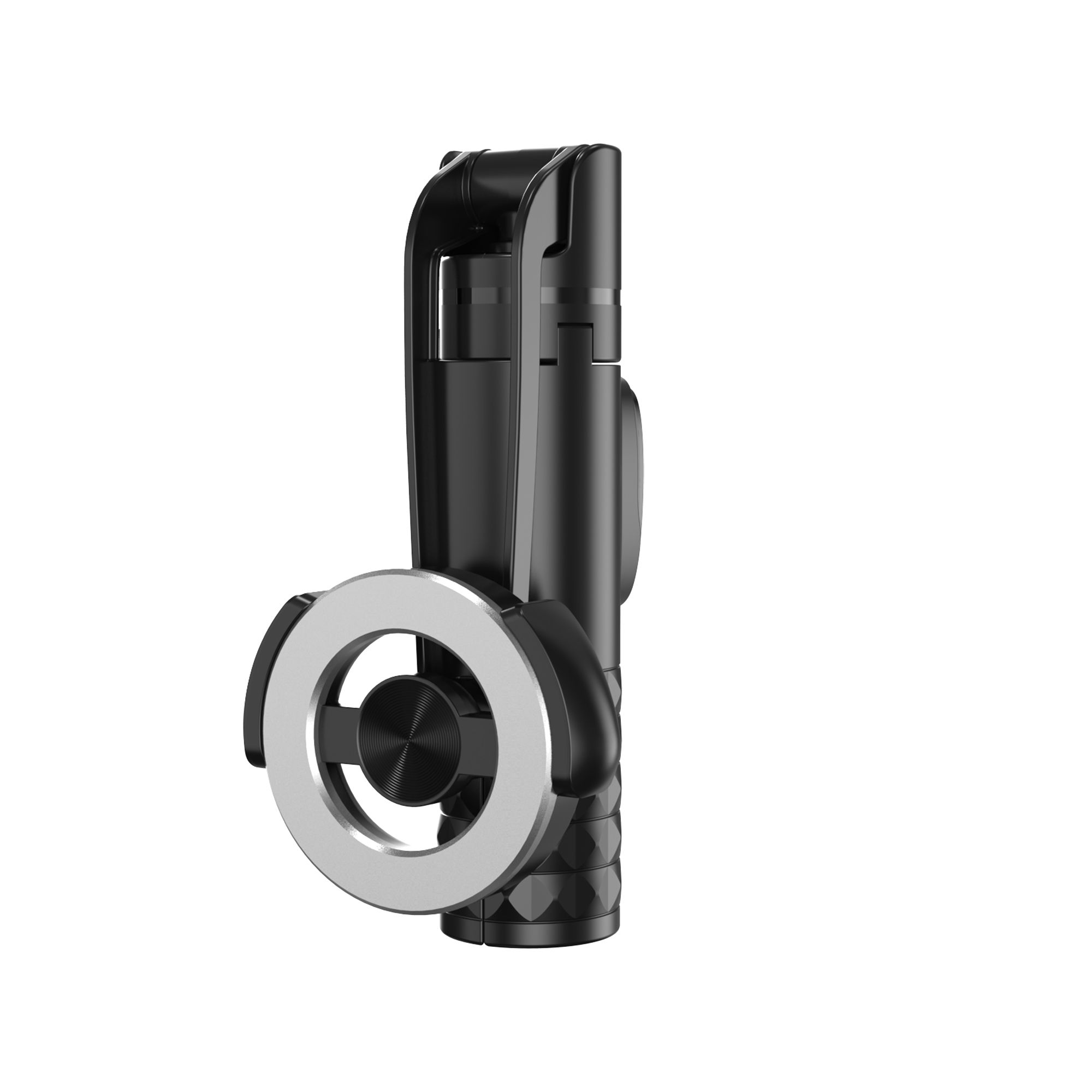 KMAX WiWU Wi-SE014 Magnetic Selfie Stick Phone Holder Black  Aluminum Alloy + ABS Strong Magnetic Tight Adsorption for Phone