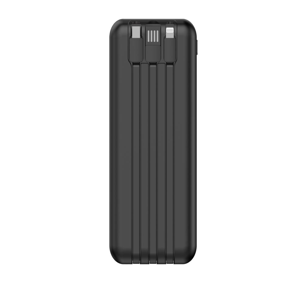 ‌Leaderhub PF200 22.5W  Power Bank 20000mAh Triple Output (Type-C + USB+Lightning) Digital Display CE Certified Compact & Portable for Smartphones/Tablets (Black)