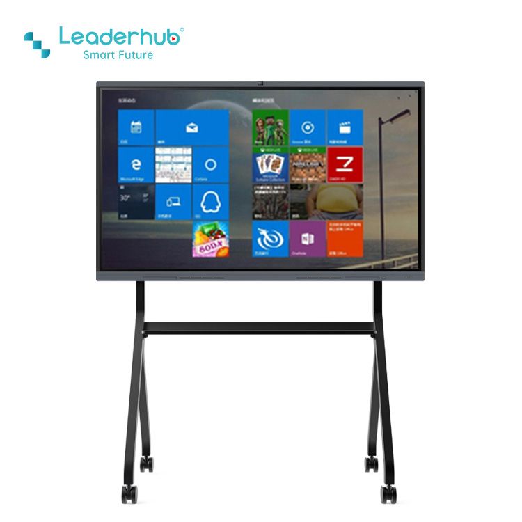 Leaderhub L75H 75'' Smart White Board Android 11.0 Interactive Flat Panel with 48MP AI Camere for Classroom Conference ​Meeting Room