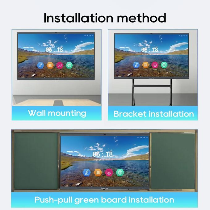 Leaderhub L86HM  86'' 10-in-1 Android 16.0 Smart Whiteboard Electronic Touch Screen  Interactive Flat Panel with 50MP AI Camera for Conference ​Meeting Room