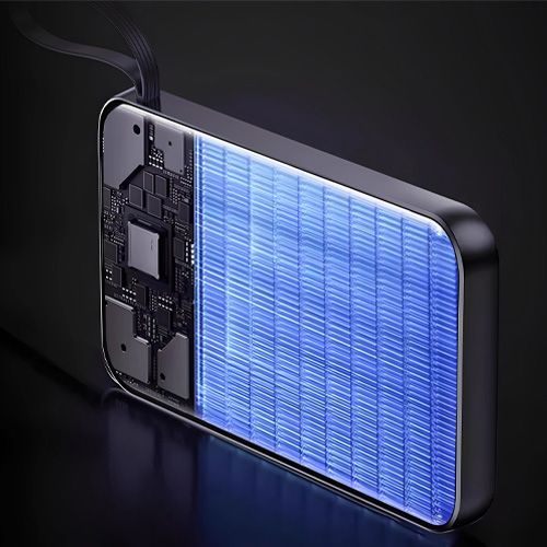 ‌Leaderhub PF200 22.5W  Power Bank 20000mAh Triple Output (Type-C + USB+Lightning) Digital Display CE Certified Compact & Portable for Smartphones/Tablets (Black)