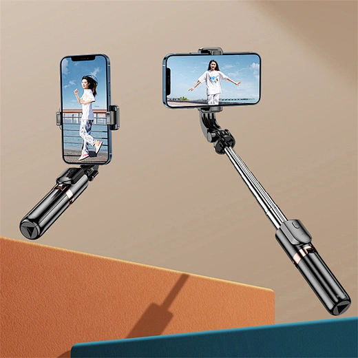 KMAX WiWU Wi-SE011 Detachable Tripod Selfie Stick Phone Holder Black  Aluminum Alloy + ABS Remote Control with Bluetooth Function Mini And Portable  with Three-Speed Adjustable Maximum Length: 82 cm