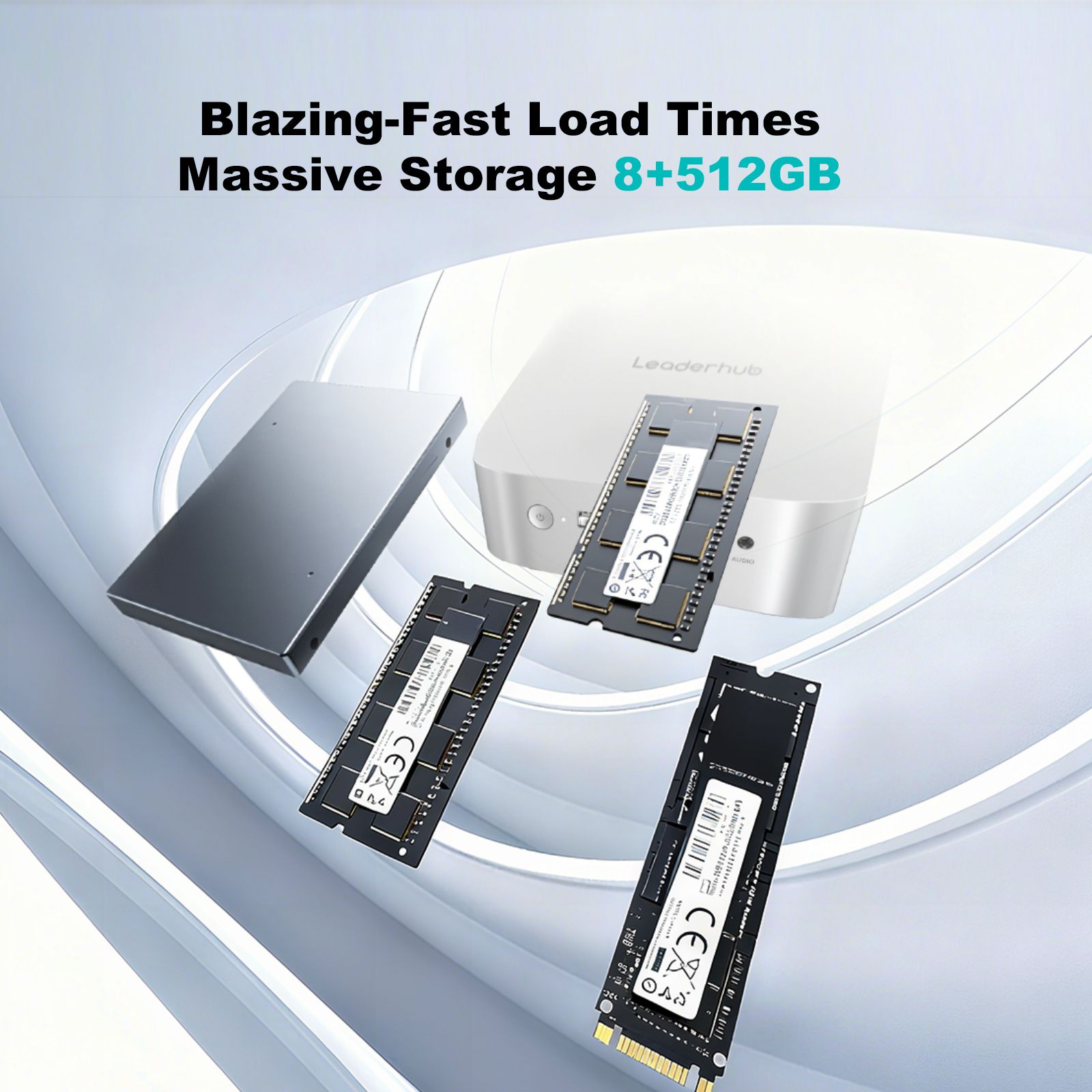 Leaderhub LP1C Windows 11 Pro Alder N100 Mini PC 8GB DDR4 512GB SSD Mini Desktop Laptop Kompyuta Ndogo for Study&Office Work&Gaming