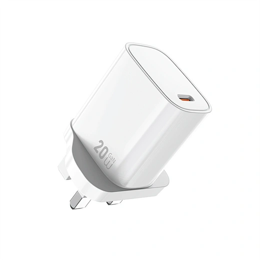 KMAX WiWU Wi-G007 UK CE 20W 100-240V 50-60Hz 0.8A Essential GaN Fast Smartphone Charger USB Output: 5V 3A/  9V/ 2.22A  12V /1.67A Use for Iphone Android Phoe  (White)