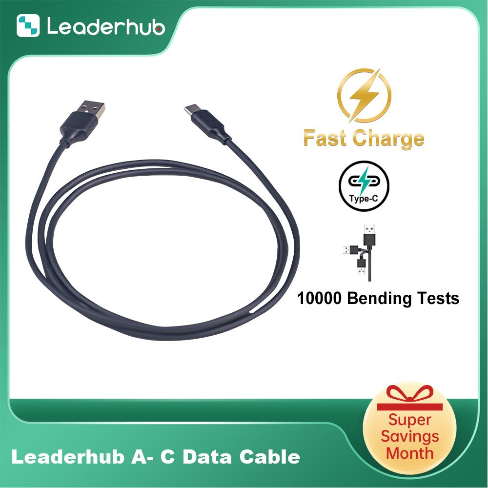 Leaderhub 3A USB A- C Cable 1M  USB A to Type C Data Cable  Comfort Fast Charging Cable for Phone