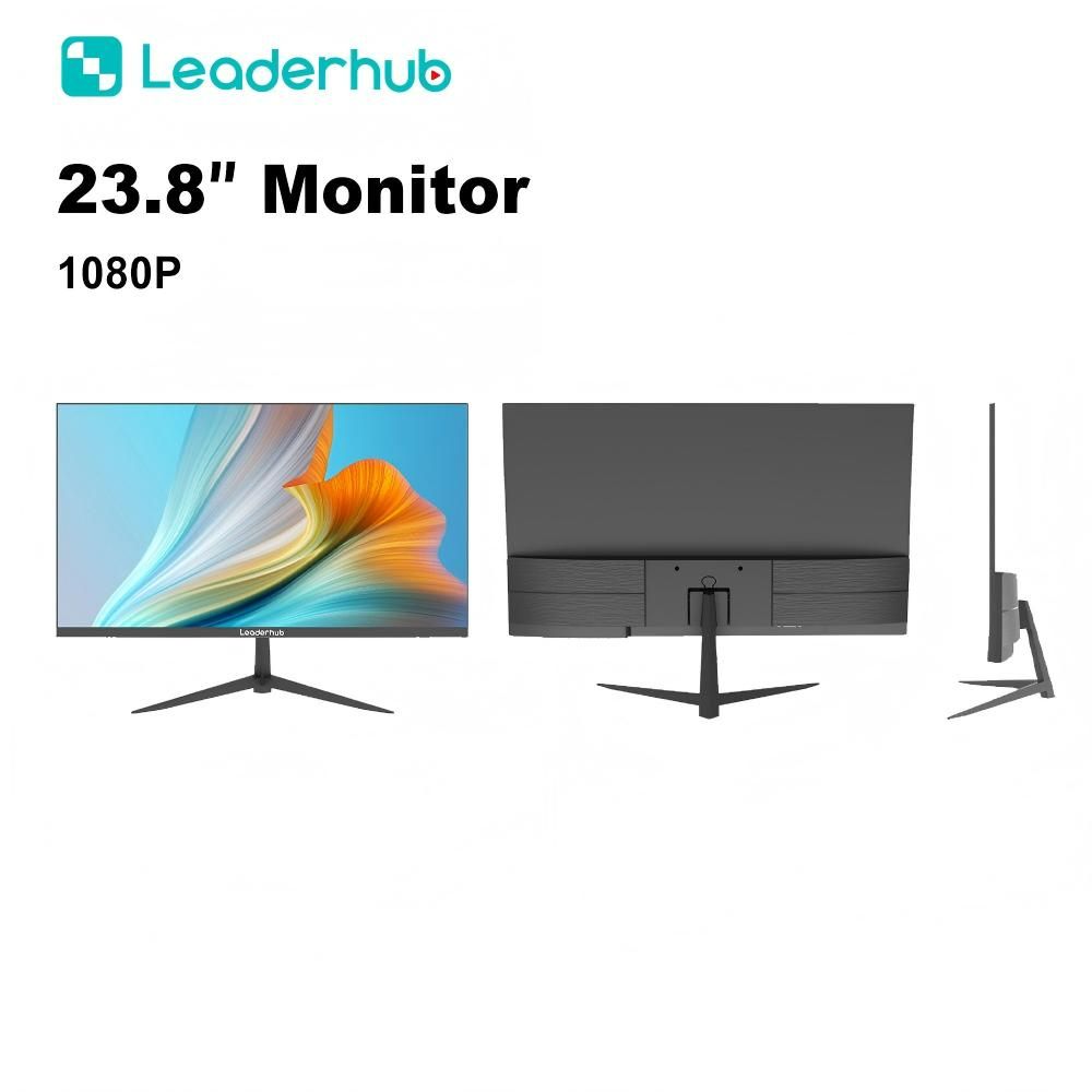 [Complete Set] Leaderhub Mini PC Desktop Bundle: LP1C Mini PC + 24" FHD Monitor + Wireless Keyboard and Mouse Set for Office Work