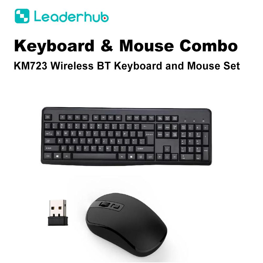 [Complete Set] Leaderhub Mini PC Desktop Bundle: LP1C Mini PC + 24" FHD Monitor + Wireless Keyboard and Mouse Set for Office Work