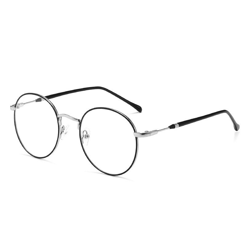 Metal Retro Anti Blue Light Glasses Myopia Glasses Frame Men and Women Round Frame Glasses Unisex 1PC