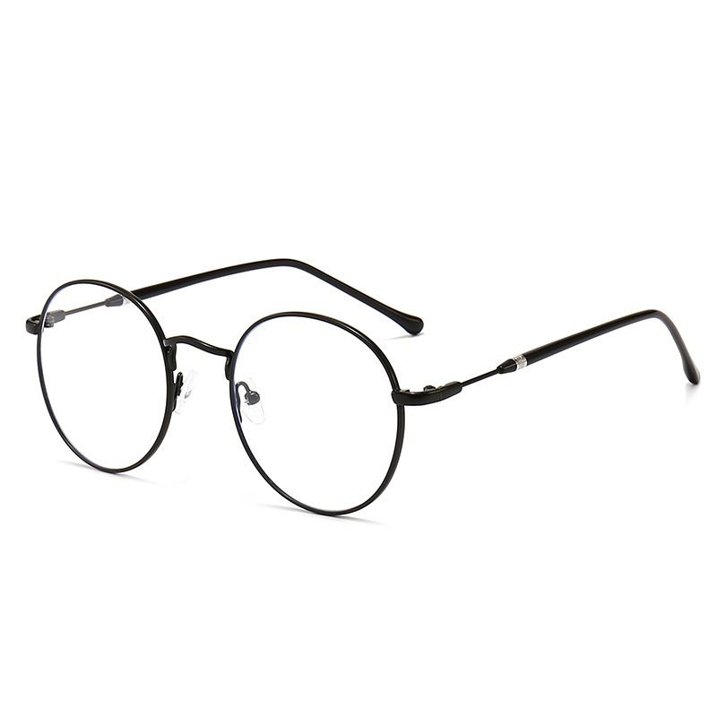 Metal Retro Anti Blue Light Glasses Myopia Glasses Frame Men and Women Round Frame Glasses Unisex 1PC