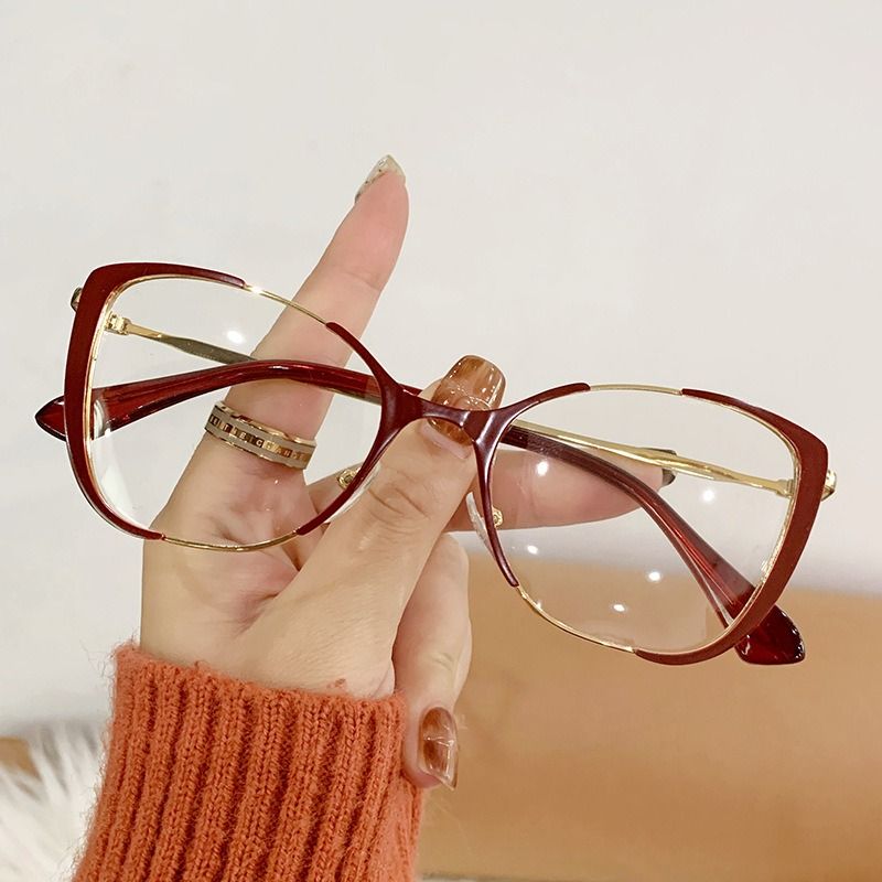 Newest Cat-eye Photochromic Glasses Women's Fashion Metal Pgotograph Optical Glasses 25011 1PC