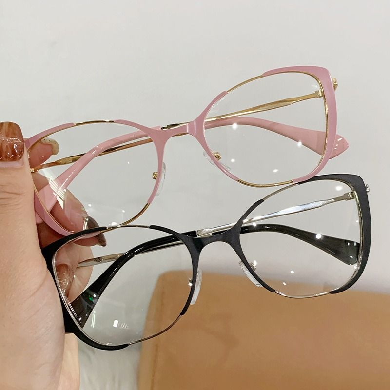 Newest Cat-eye Photochromic Glasses Women's Fashion Metal Pgotograph Optical Glasses 25011 1PC