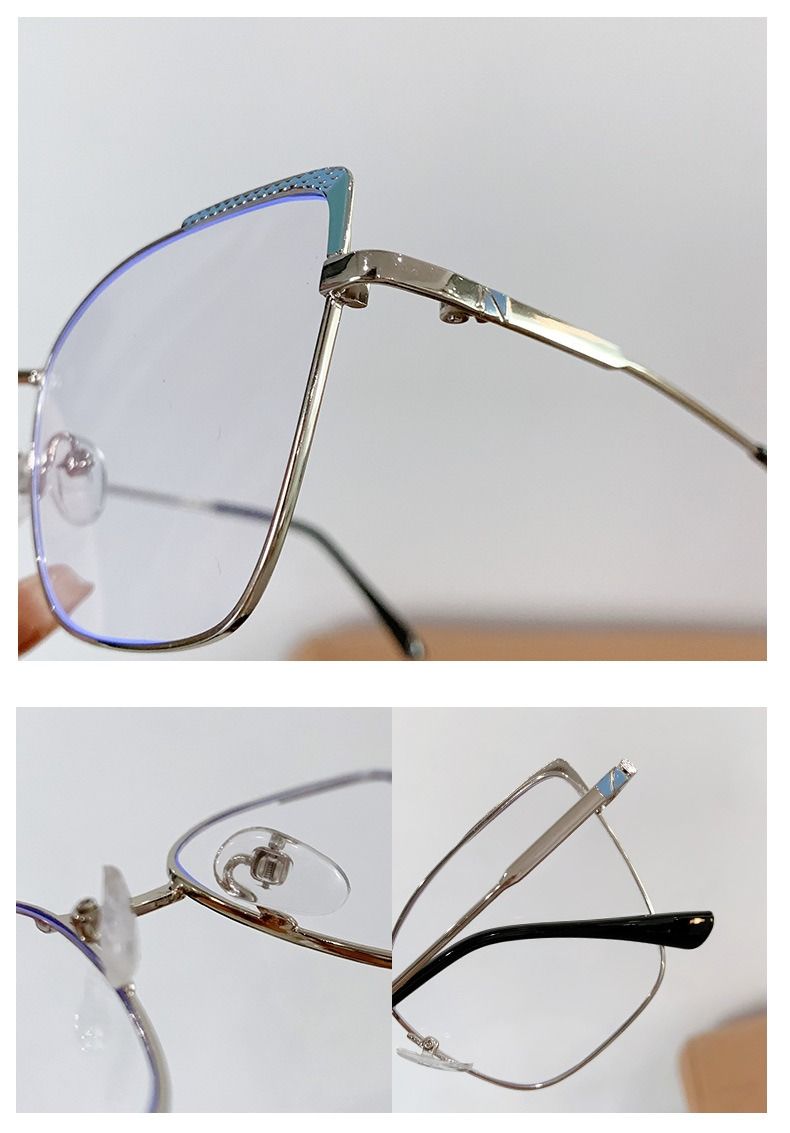 2025 Fashion Anti Blue Light Eyewear Photogray Sunglasses Metal Cat Eye Glasses Photochromic Eyeglasses Sunglasses Blue Light 1PC