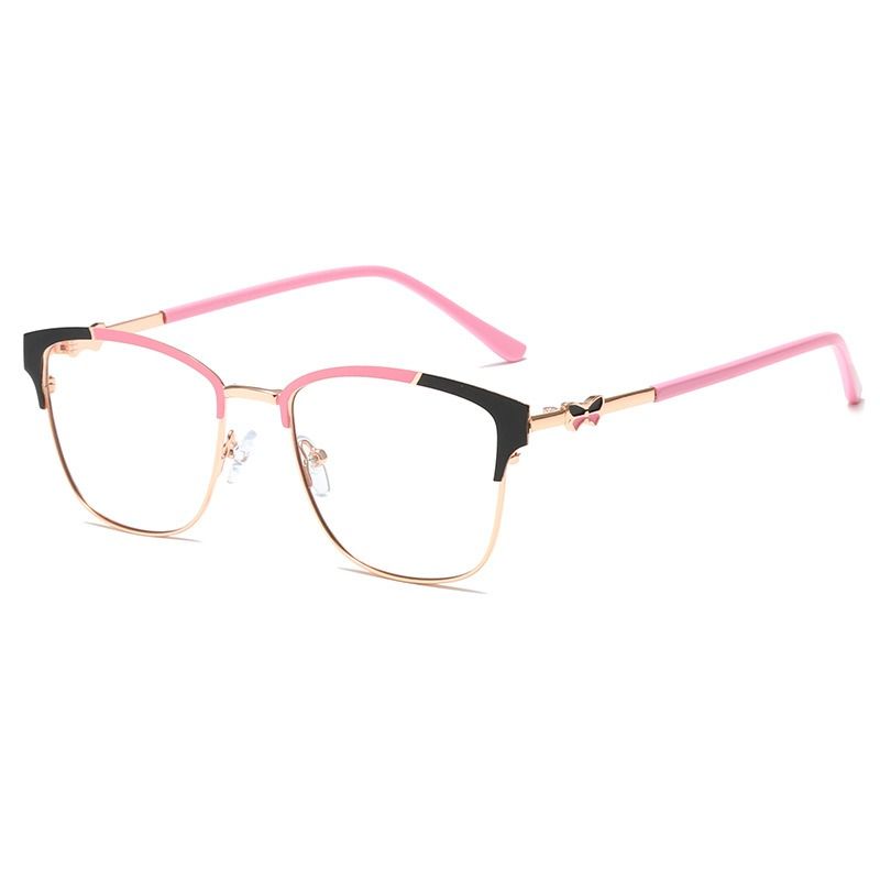 Color Changing Custom Logo Metal Glasses Anti Blue Light Photochromic Men and Women Eyeglasses Optical Prescription Spectacles 1PC