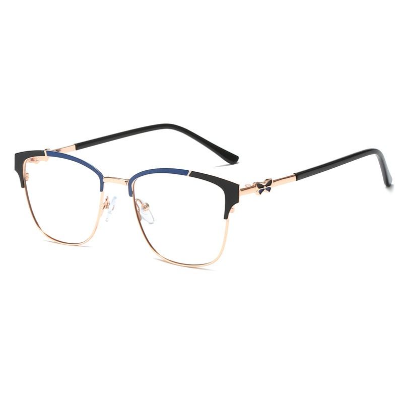 Color Changing Custom Logo Metal Glasses Anti Blue Light Photochromic Men and Women Eyeglasses Optical Prescription Spectacles 1PC