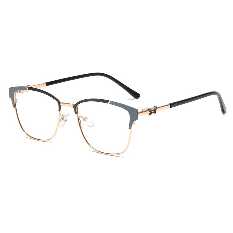 Color Changing Custom Logo Metal Glasses Anti Blue Light Photochromic Men and Women Eyeglasses Optical Prescription Spectacles 1PC