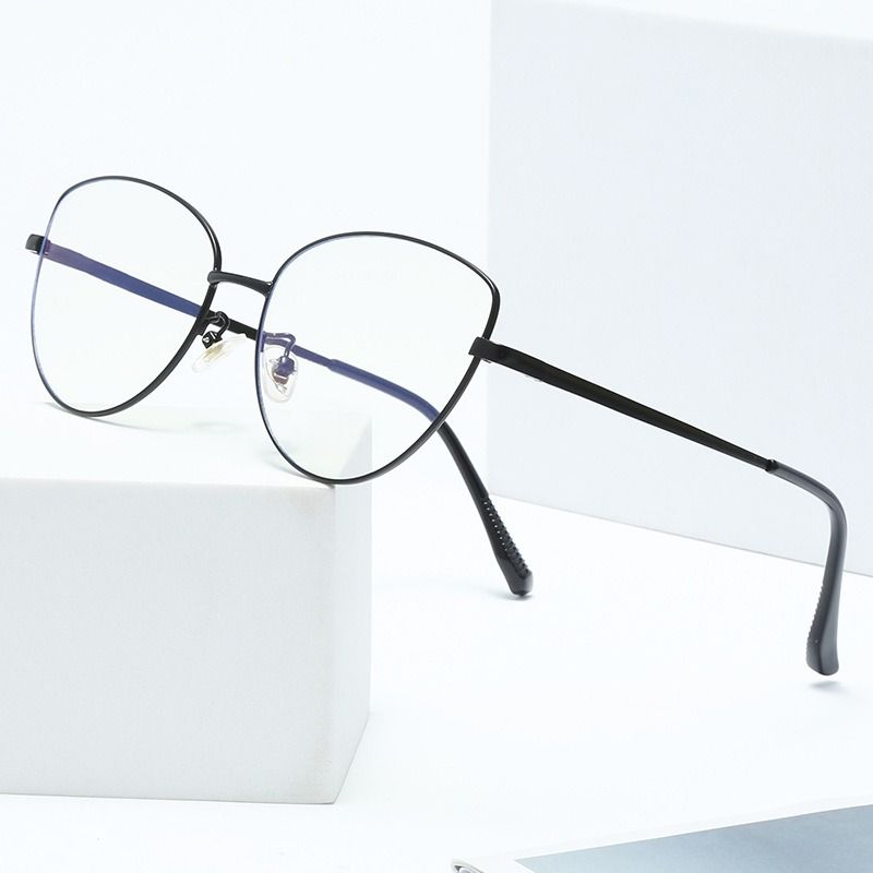 Transparency Personality Designer Optical Spectacle Computer Blue Light Blocking Round Unisex Eyeglasses Metal Optical Frames Anti Blue Light Photochromic 1PC